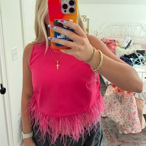 pink furr tank